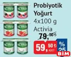 ACTİVİA PROBİYOTİK YOĞURT 4X100 G